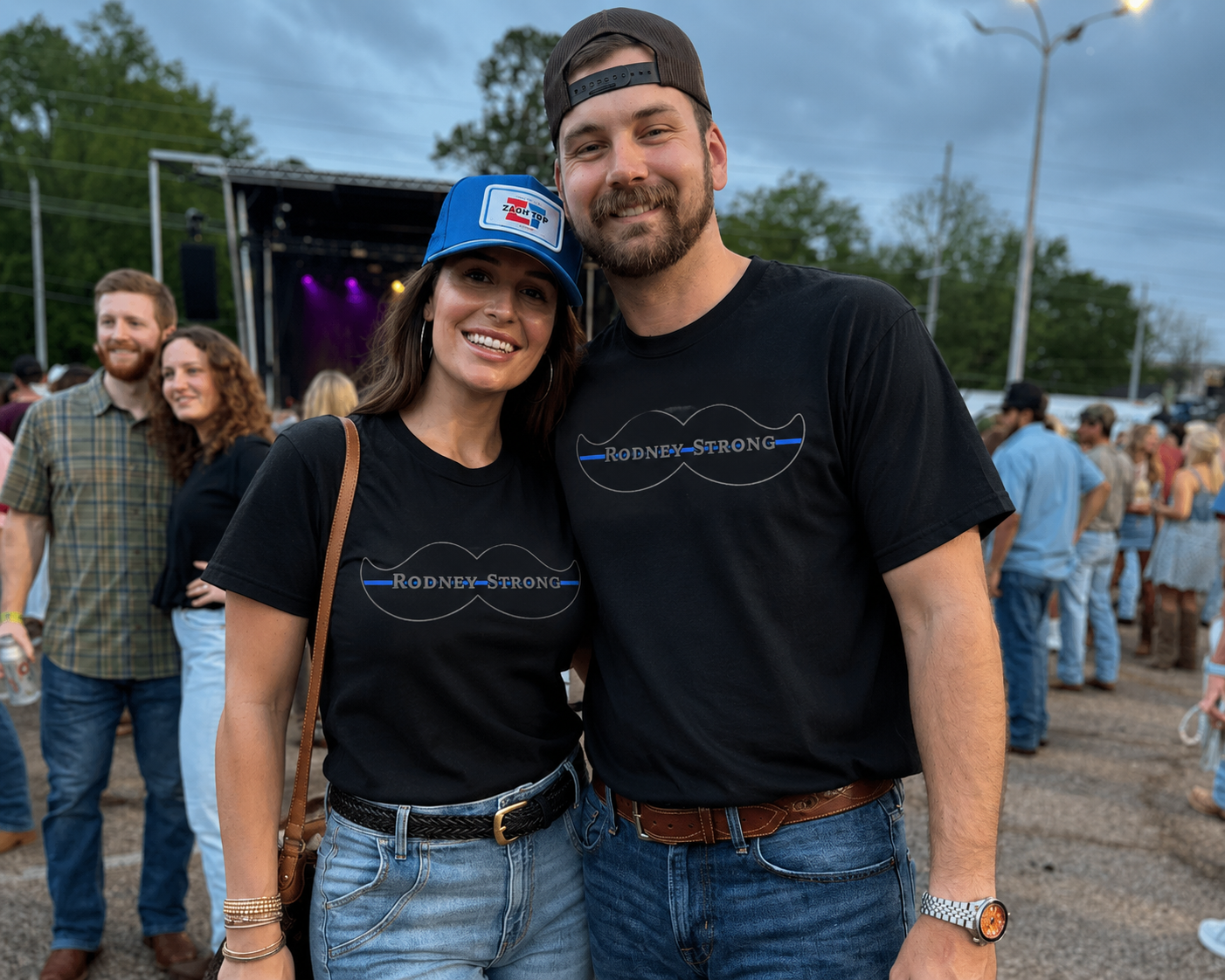 Supporters wearing Rodney Strong shirts